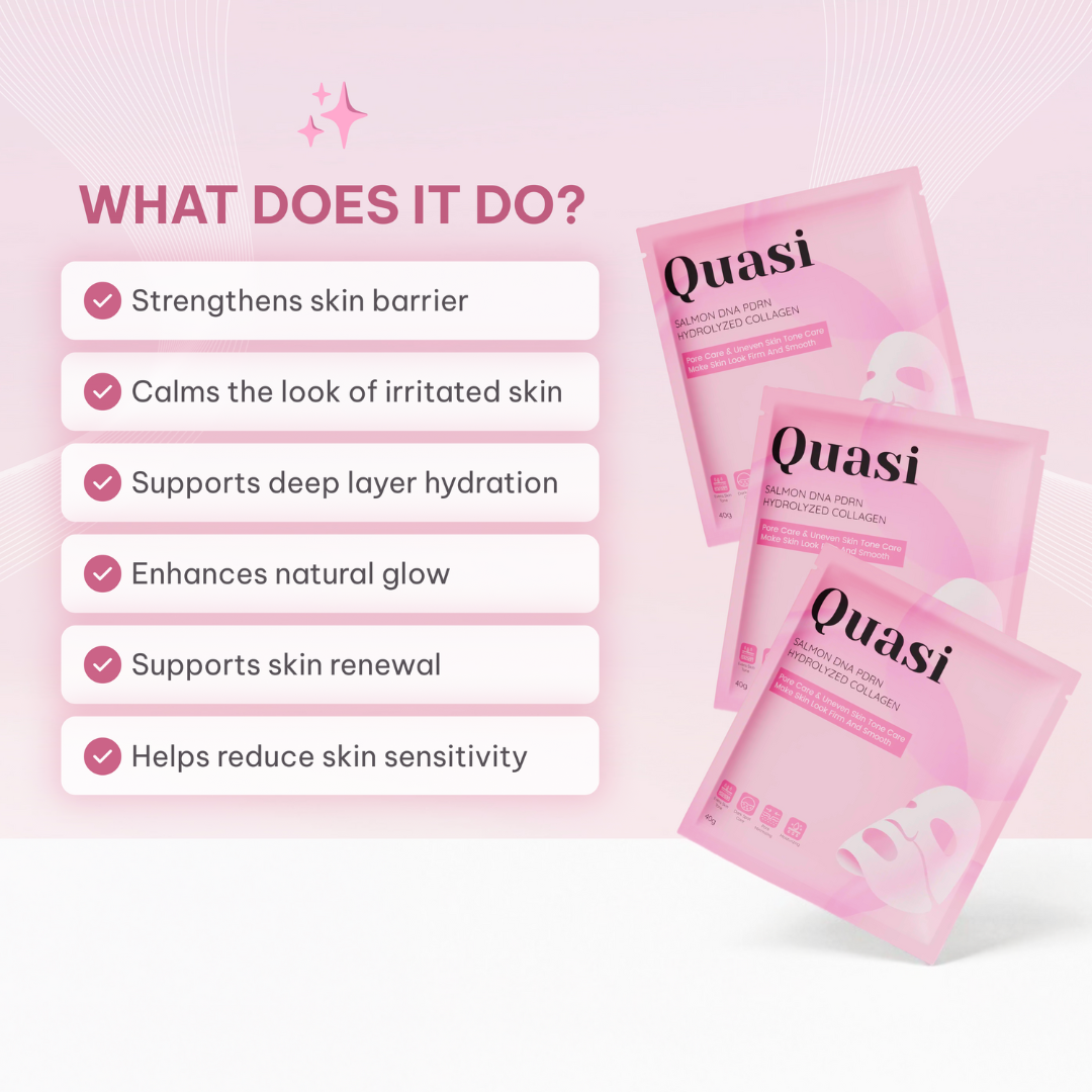 Salmon PDRN Collagen Mask – Korean Skin care Gel Face Mask for Hydration, Firming & Smoothing Skincare, Collagen Boost & Pore Care